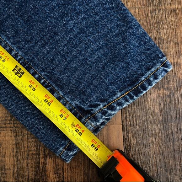 VTG Levis 550 Jean Y2K Relaxed Fit Tapered Leg High Rise Size 10S 28 x 28.5 Blue - Picture 13 of 15